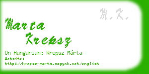 marta krepsz business card