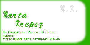 marta krepsz business card